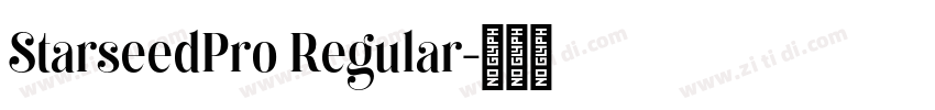 StarseedPro Regular字体转换